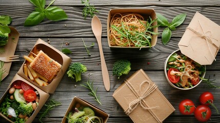 Environmentally Conscious Kitchen: Food Box on Table