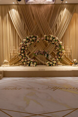 Wedding decoration and floral decorations.