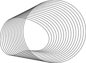 Circle curve shape with wavy dynamic lines