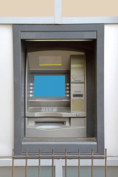 Automated Teller Machine Cash Atm in Old Bank Window