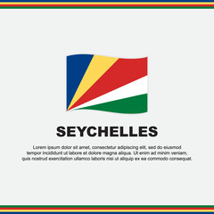 Seychelles Flag Background Design Template. Seychelles Independence Day Banner Social Media Post. Seychelles Design