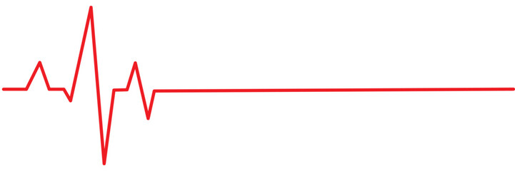 Red heartbeat line icon. vector illustration