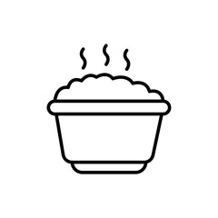 Cereal outline icons, minimalist vector illustration ,simple transparent graphic element .Isolated on white background