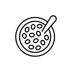 Cereal outline icons, minimalist vector illustration ,simple transparent graphic element .Isolated on white background