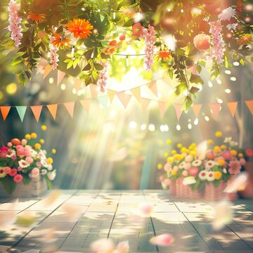 Sch&ouml;ner Hintergrund f&uuml;r eine Gartenparty