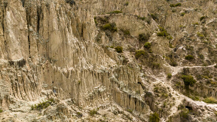 La Paz, Valle de la Luna scenic rock formations. Bolivia..