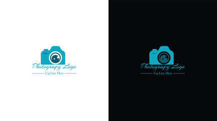 Camera icon Photography Typography Signature Photographer Minimalist Logo Vector EPS File