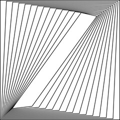 Obraz premium Square line with distorted shape. Decorative design elements