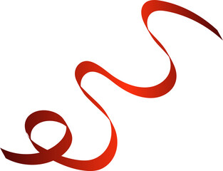 Set of red ribbons. Holiday decoration