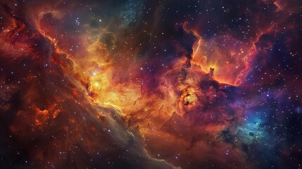 A breathtaking view of distant galaxies and nebulae, with vibrant colors and intricate details...