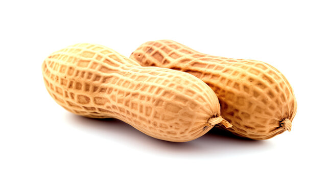 Picture of peanuts on white background
