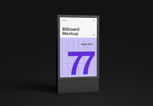 Big Metal Frame Poster Mockup