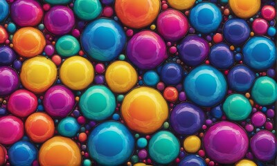 Colorful plastic balls background,AI generated. Computer digital drawing.