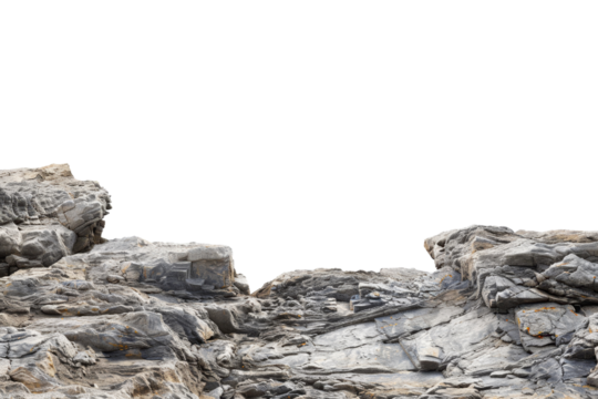 rocky shore , cut out transparent isolated on white background ,PNG file - Powered by Adobe