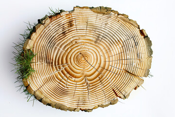 Cross section of tree stump - obrazy, fototapety, plakaty