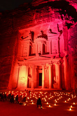 View at the Treasury at Petra in Jordan - 777357587
