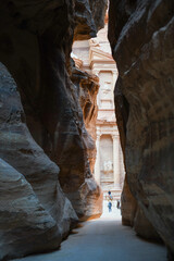 View at the Treasury at Petra in Jordan