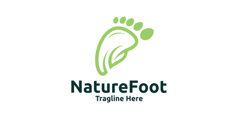 logo design nature food, step, leaf, ecology, natural, logo design template, symbol, icon, vector, creative idea.
