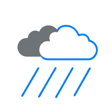 clouds and rain weather icon clip art preview