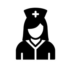 Nurse icon sign symbol element vector graphic clipart illustration on a Transparent Background