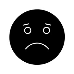 Sad Face sign symbol element vector graphic icon clipart illustration on a Transparent Background