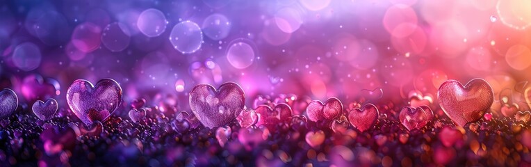 Vibrant Purple Abstract Heart Background - Perfect for Mother's Day, Valentine's, Birthdays, or...