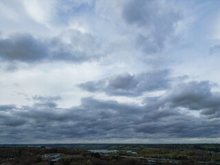 High Angle View of Denham Green Town London, Uxbridge, England. United Kingdom. April 3rd, 2024
