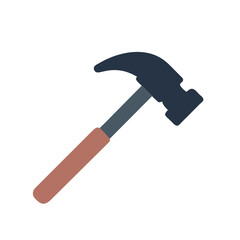 Hammer icon vector silhouette drawing Hammer turns crew tool symbol illustration on a Transparent Background