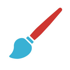 Paintbrush icon vector silhouette drawing Art, creativity, Artist symbol illustration on a Transparent Background