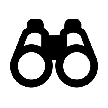 Binoculars icon vector silhouette drawing space, field glasses symbol illustration on a Transparent Background