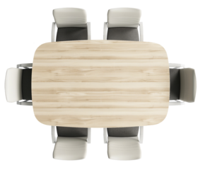 Modern Meeting Workspace. Top Floorplan View. Interior Design Template. Ai Generative