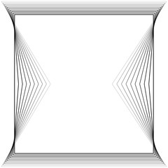 Square blended lines border design template. Gradient frames