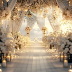 Schöner Hintergrund einer Hochzeitsfeier