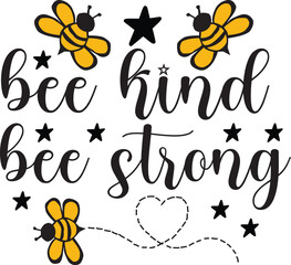 bee kind bee strong bee svg design and bundle