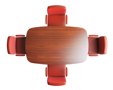 Modern Meeting Workspace. Top Floorplan View. Interior Design Template. Ai Generative - Powered by Adobe