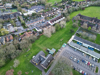 High Angle View of Harefield Town London, Uxbridge, England. United Kingdom During Sunset. April 3rd, 2024