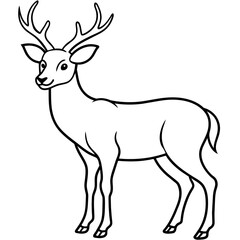 Naklejka na ściany i meble deer silhouette vector art illustration