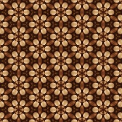  Wallpaper or background with floral mesh pattern. Coffee brown tone For tile patterns, fabric, etc.