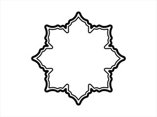 Islamic Frame Line Art Illustration
