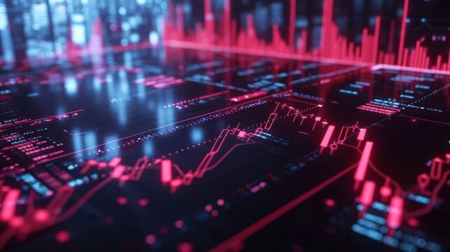 trading indicators and investment trends, symbolizing the intricate relationships within financial markets