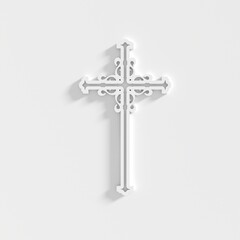 Christian cross. Religion concept illustration. 3D render