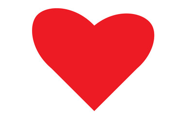 Red heart on a transparent background 