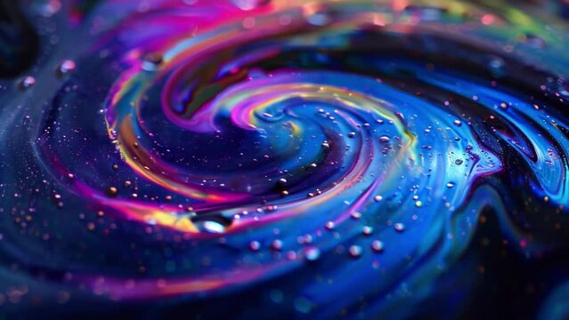 From cool blues to warm purples and everything in between this footage captures the full spectrum of iridescent soap bubble colors on black.