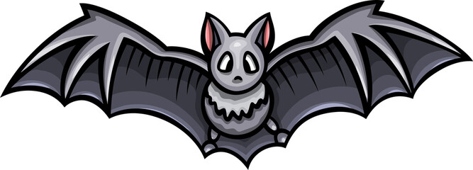 Cute bat funny cartoon clipart illustration
