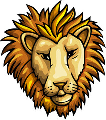 Cute lion animal funny cartoon clipart illustration