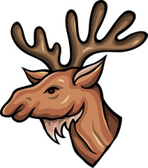 Cute deer animal funny cartoon clipart illustration