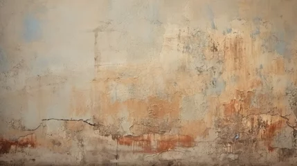 Papier peint adhésif Vieux mur texturé sale Peeling paint on weathered wall texture.