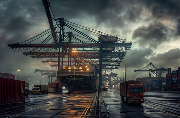 Fototapeta na wymiar shipyards, ships, containers, exports, overseas exports, trade exports, trade