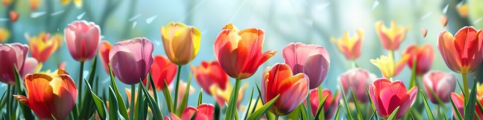 Blossoming tulips