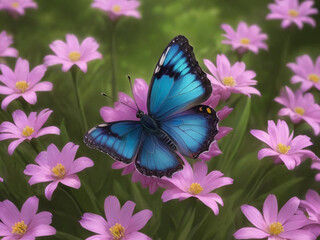 Beautiful closeup butterfly on flower